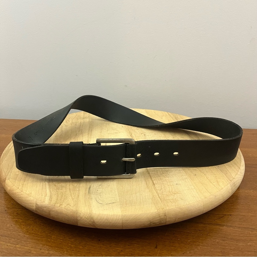 Timberland Pull Up Belt Black Genuine Full Grain Leather‎ Men’s Size 32 Casual